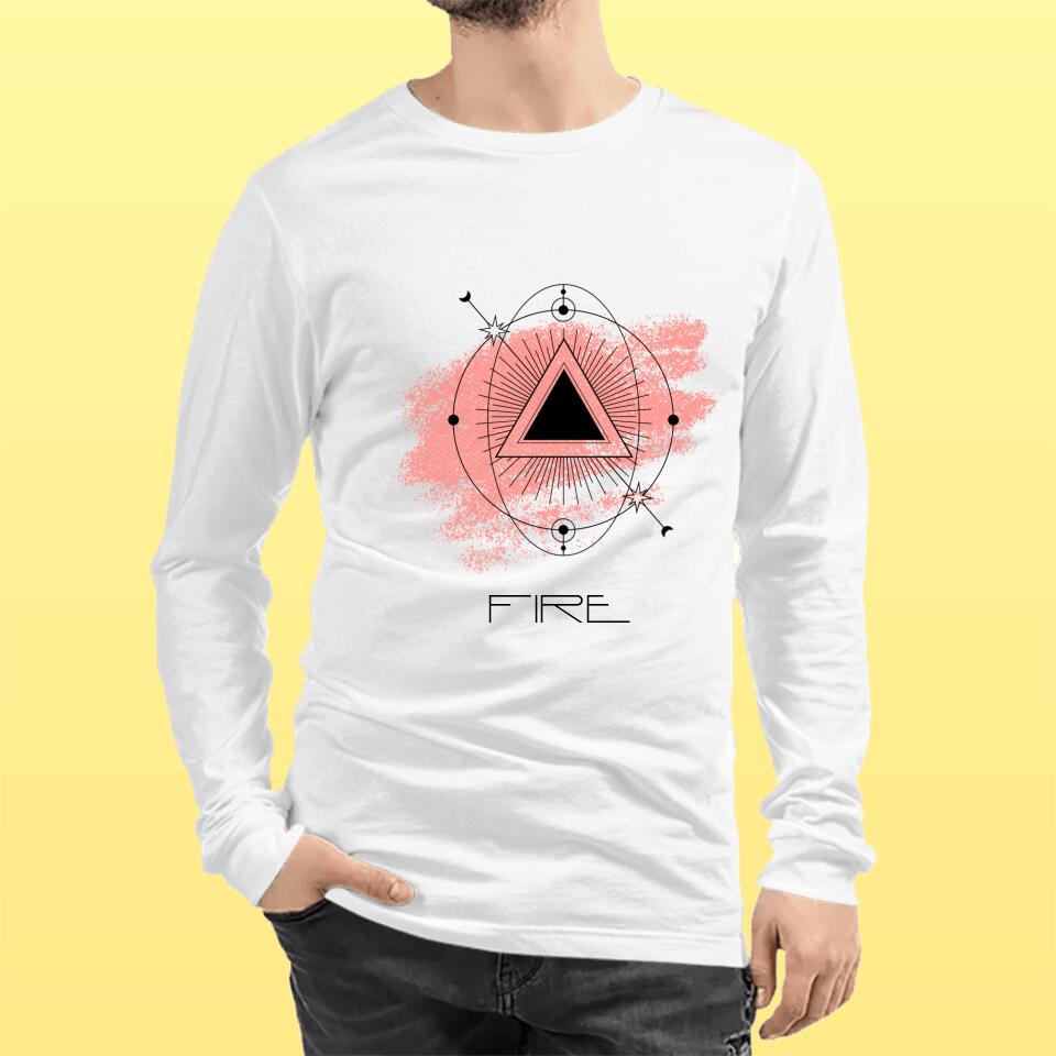 Fire Sign - Unisex Crewneck  Long sleeve shirt