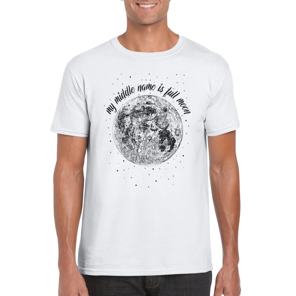 My middle name is full moon - Unisex Classic T-shirt